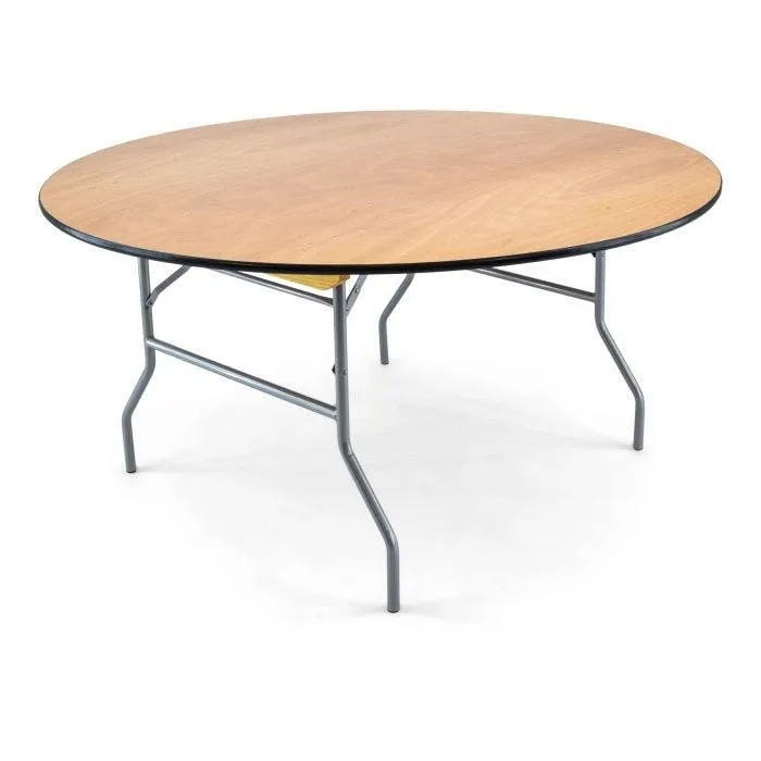 60" Round wood table