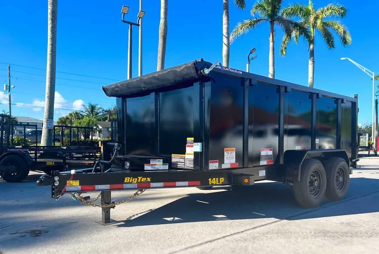 Dump Trailer 14' x 7' w/4' Sides Power Hydraulic Lift
