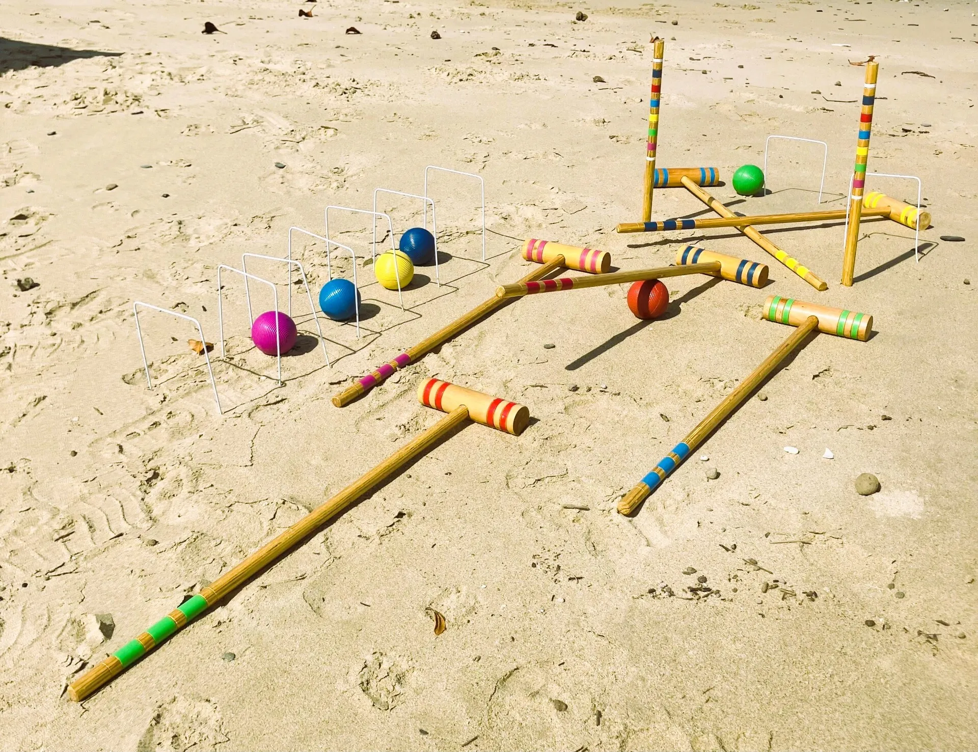 Croquet set.