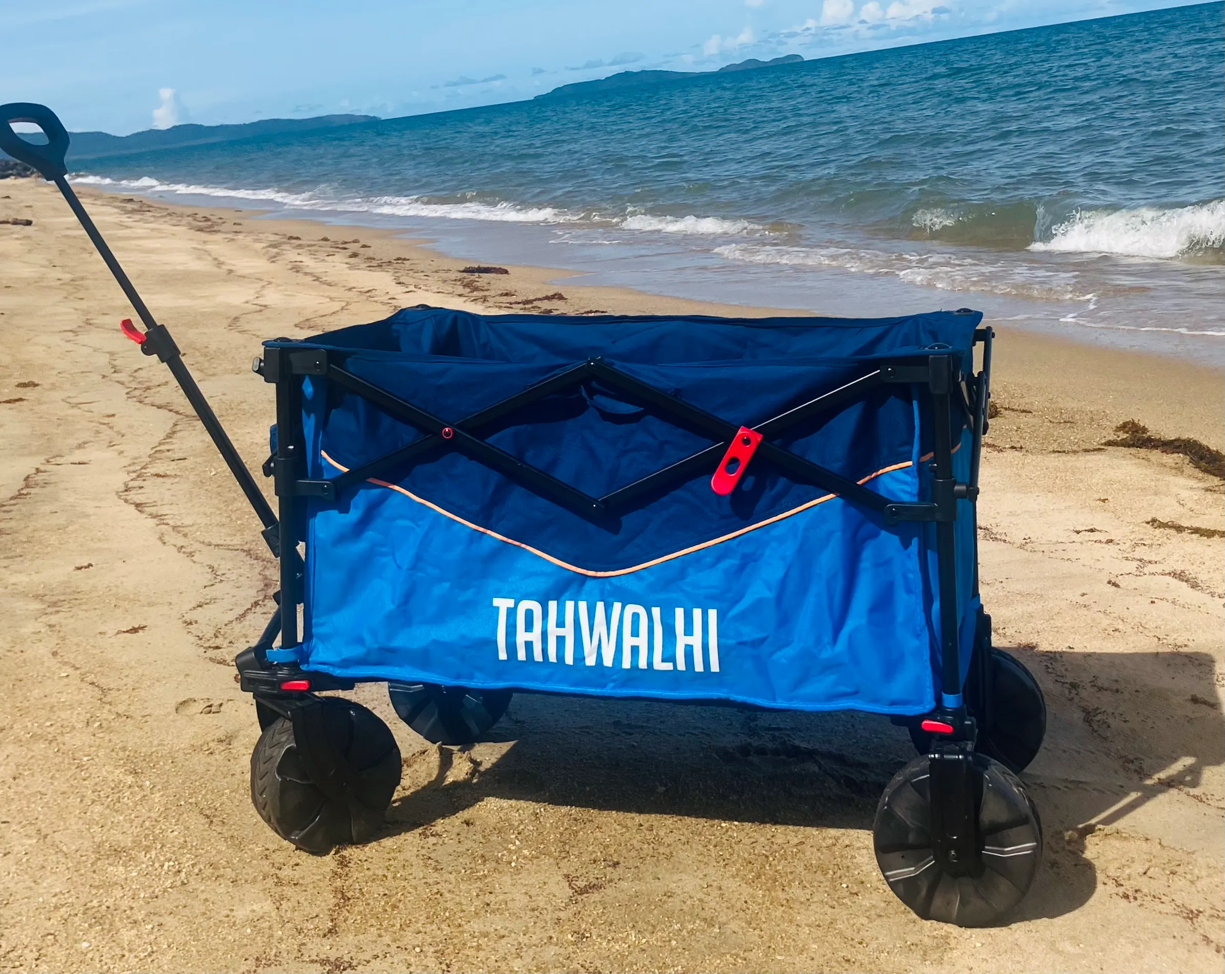 Premium quad fold beach cart