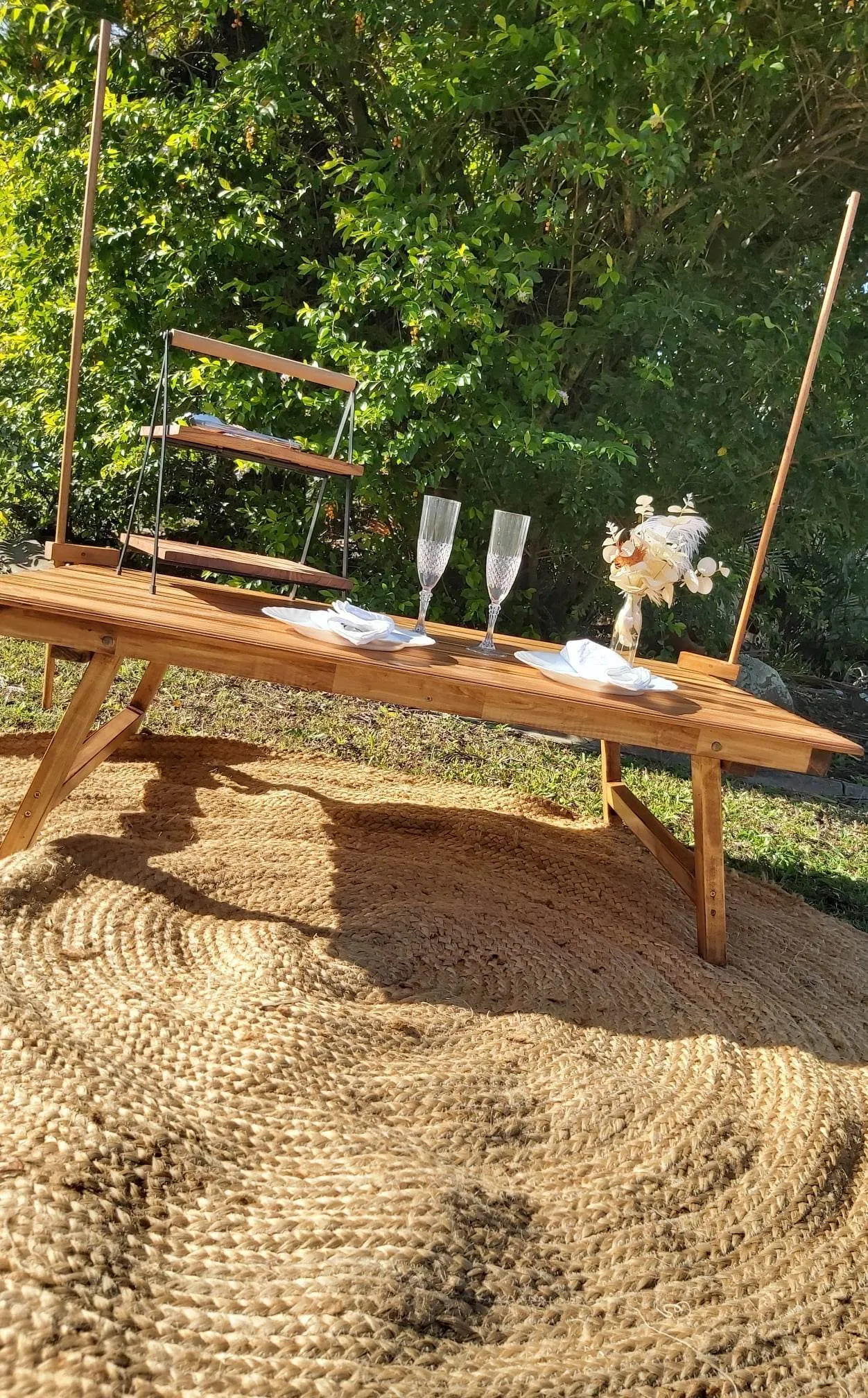 Stained Picnic Tables