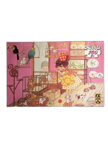 Kinderpuzzle 160 Mädchen im Tierladen