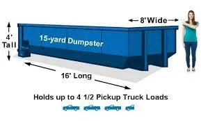 15 Yard Roll Off Dumpster