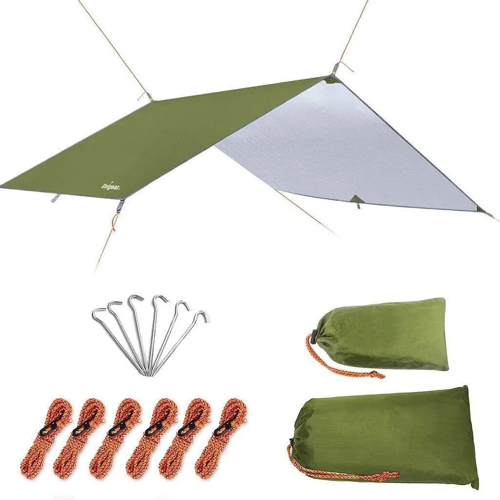 Tarp / bâche anti-pluie pour le bushcraft, bivouac 3*3M "Unigear - 	‎HU-XI-201"