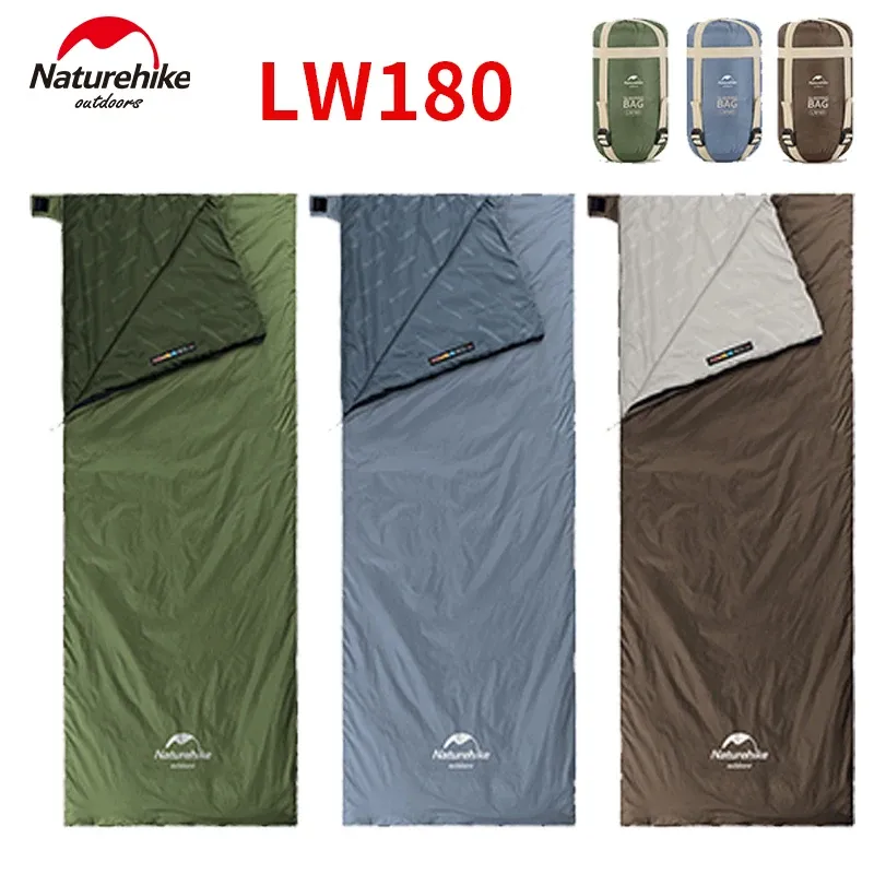 Sac de couchage synthétique en coton confort +15°C / limite +8°C  "Naturehike - LW180"