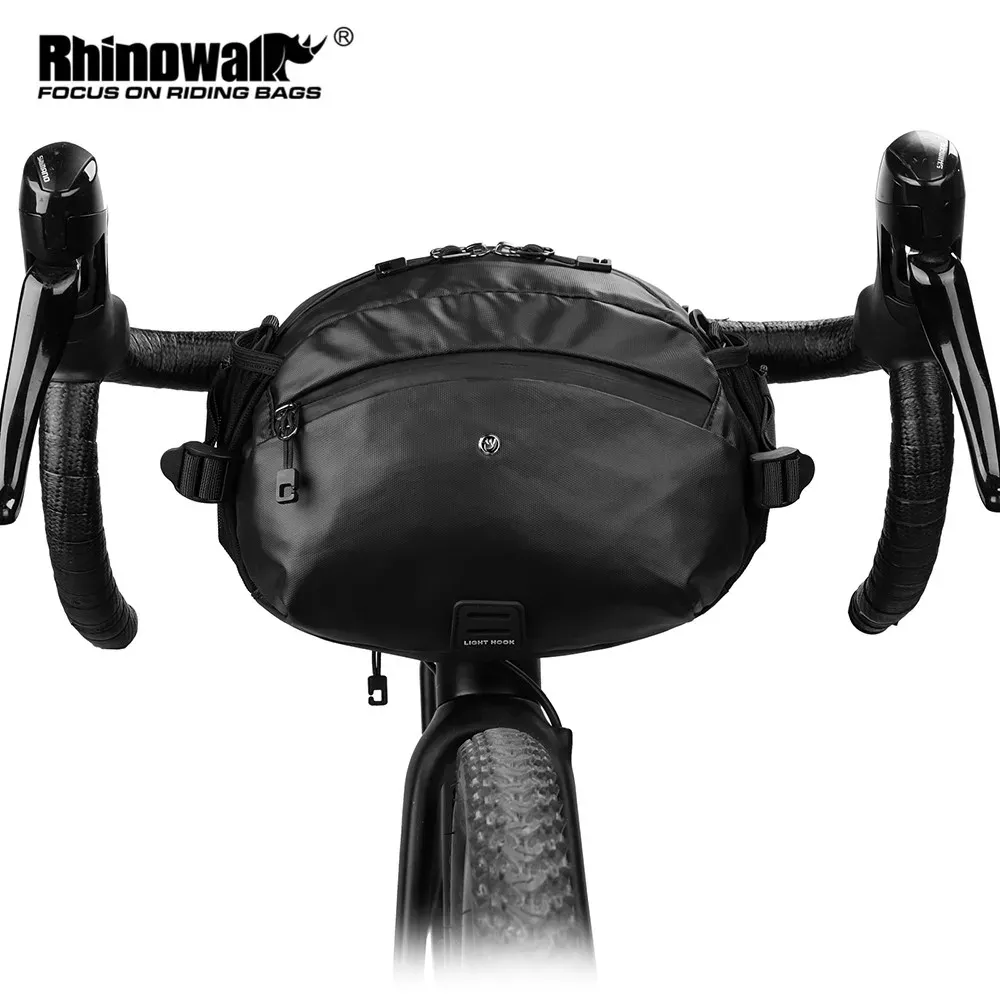 Sacoche de guidon de vélo 2 en 1 avec bandoulière 100% imperméable "Rhinowalk - X21922"