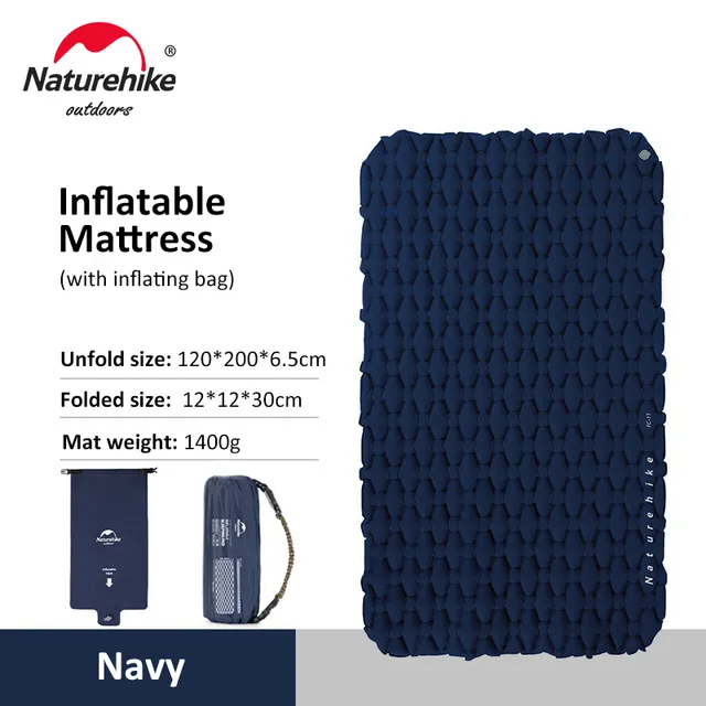 Matelas gonflable double (6.5cm épaisseur) - Naturehike - NH19Z055-P