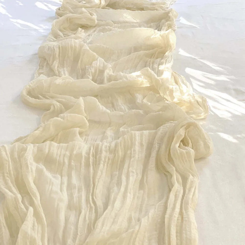 Cream Cheese Cloth Table Runner