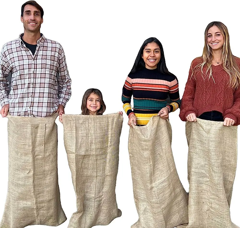 Burlap sack race Janesville party rental LLC