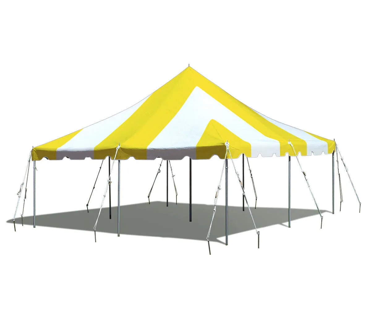 20x20 pole tent yellow