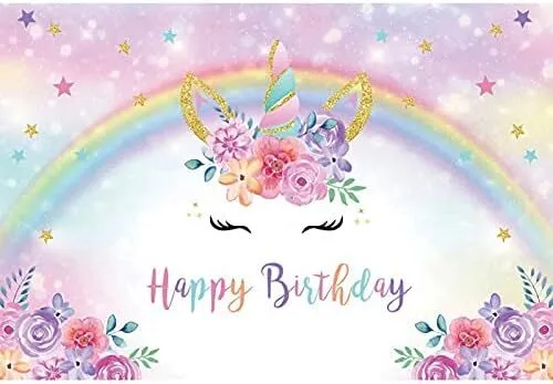 Backdrop Birthday Unicorn