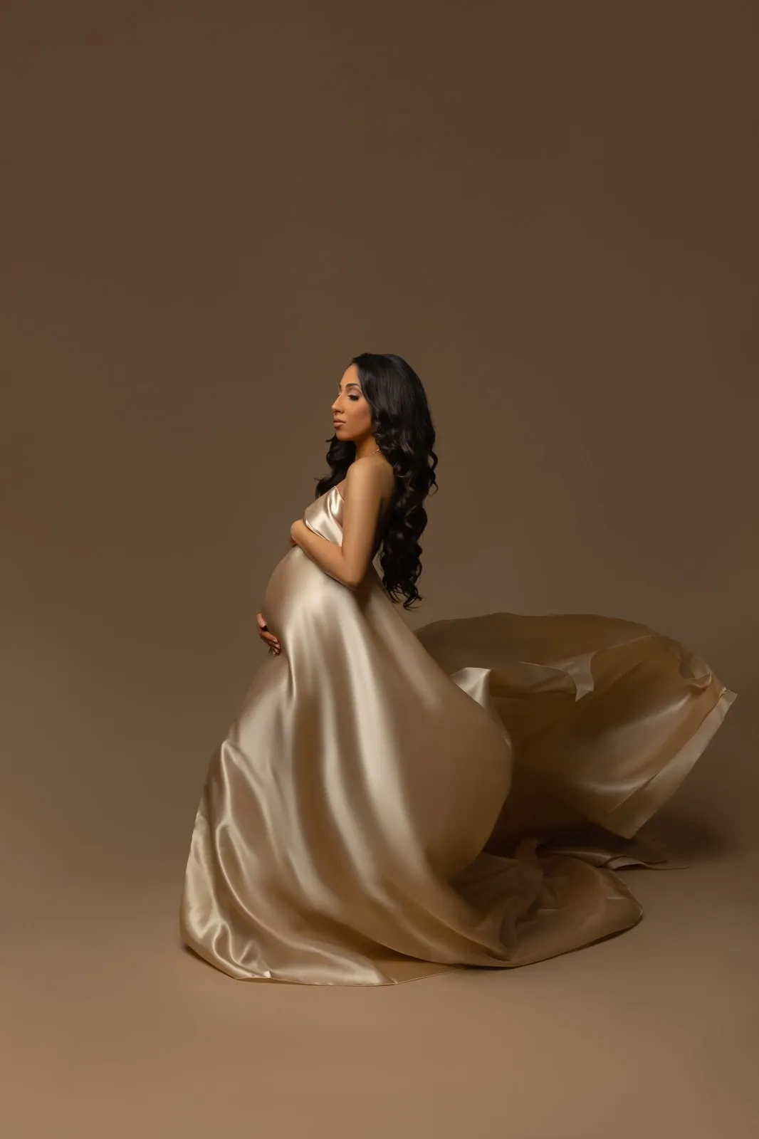 Champagne Satin Wrap