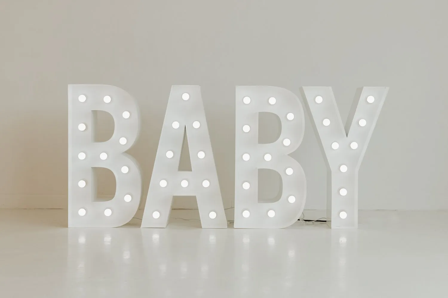 ' BABY ' Marquee Letters Chairs and Table Rental in Snellville