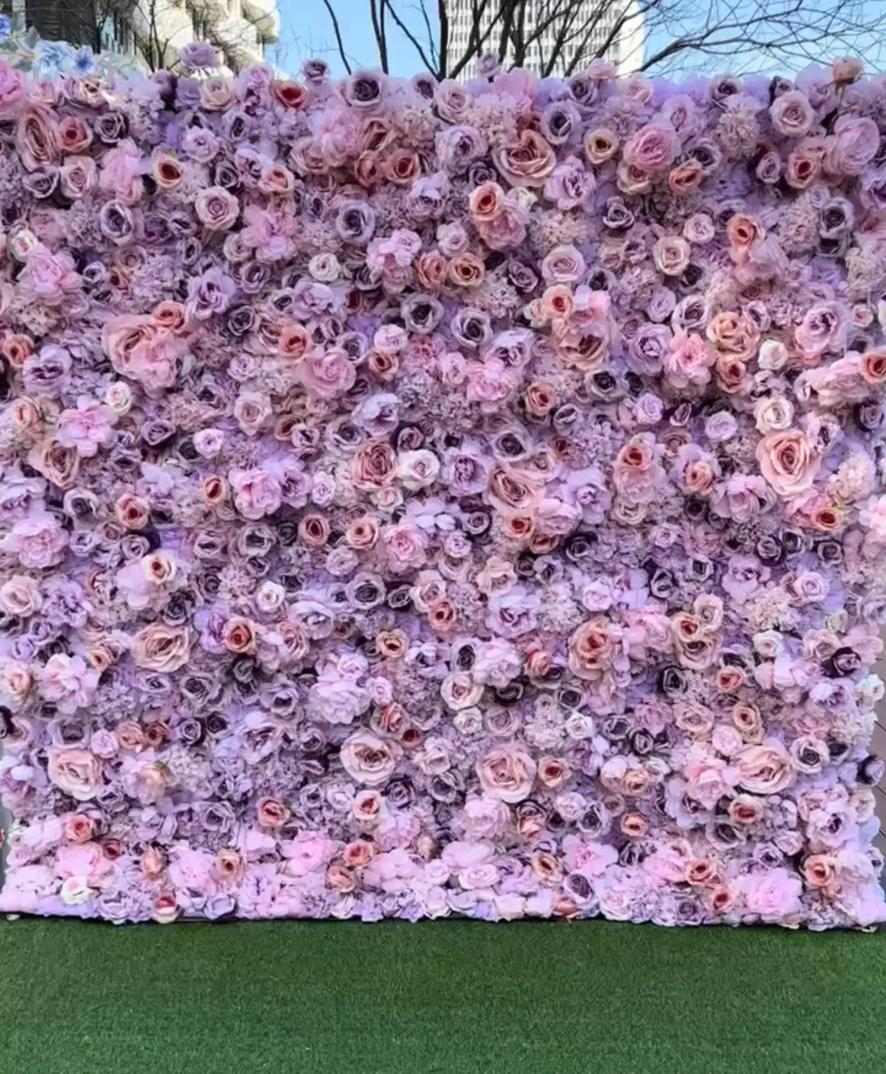 8'x8' 3D Purple flower wall