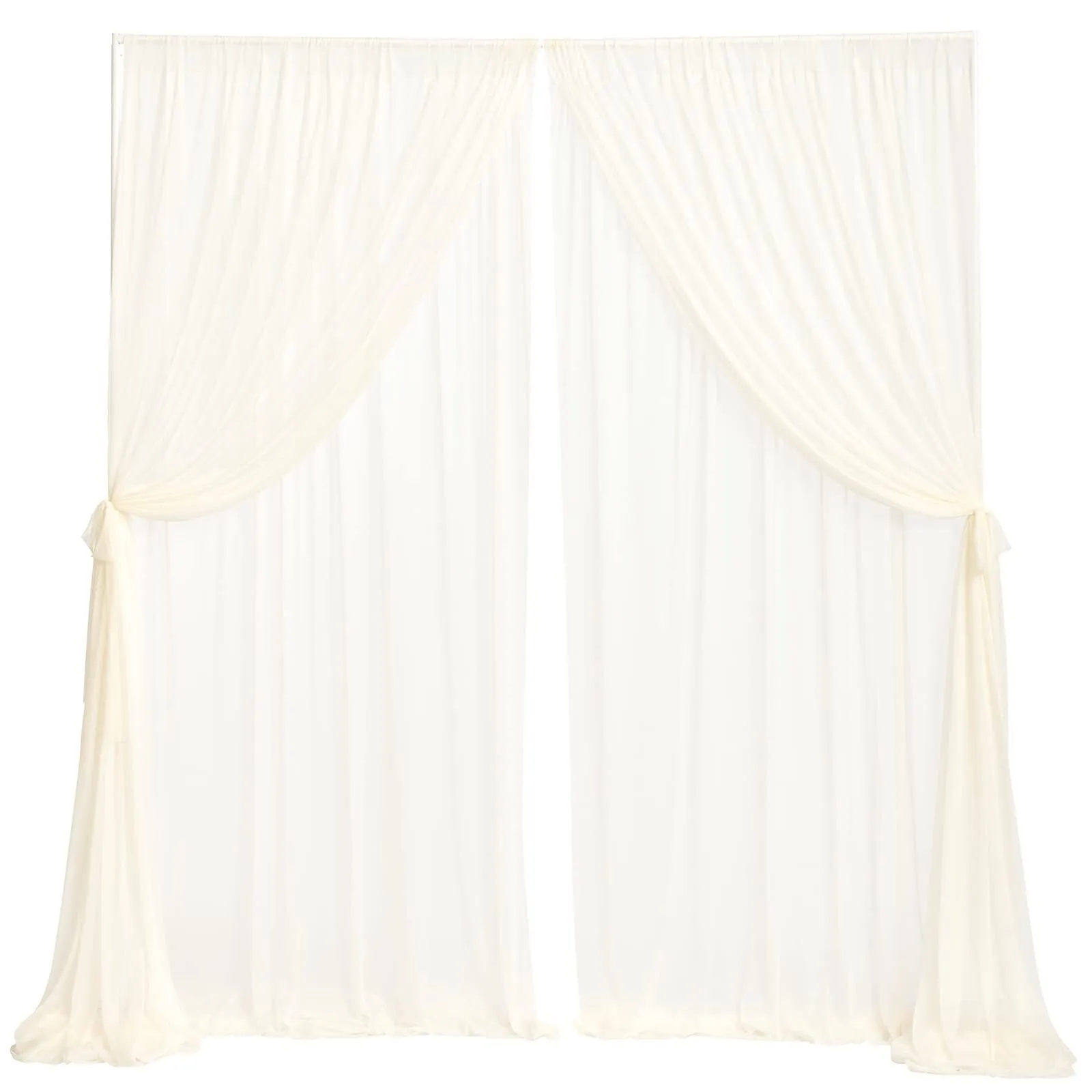 10'x14' Ivory sheer voile backdrop