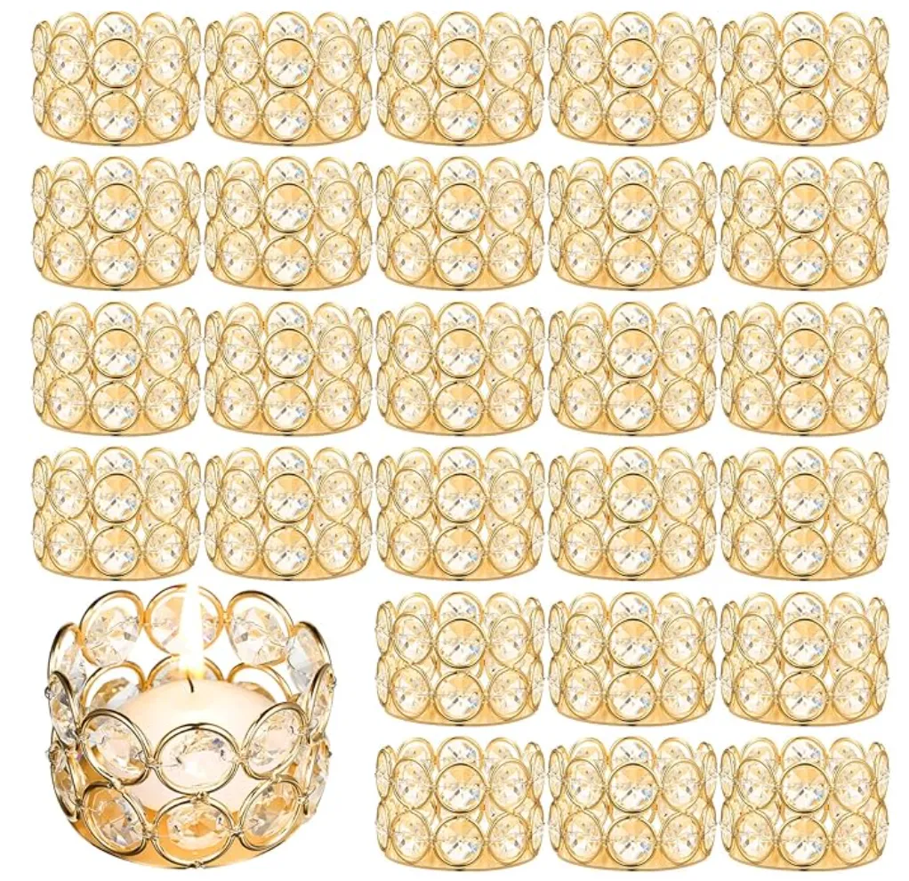 Gold / Crystal Tea light Holder