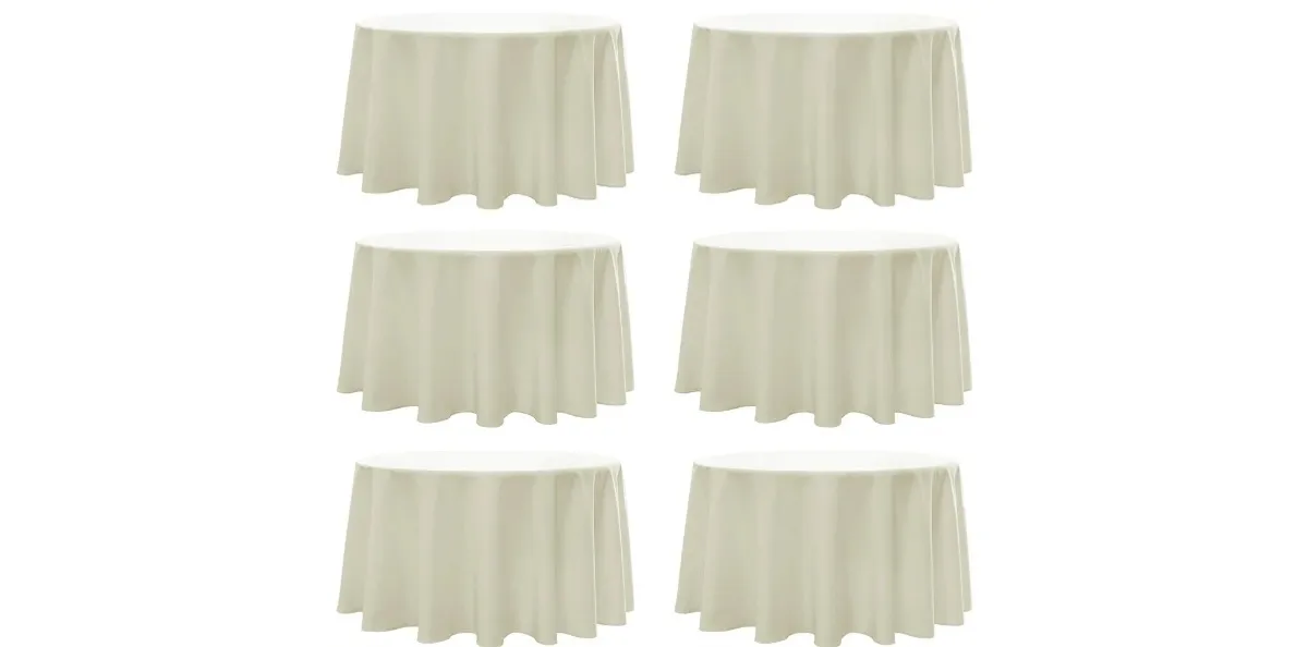 Polyester 120" Round Tablecloth - Seamless Wrinkle-Resistant