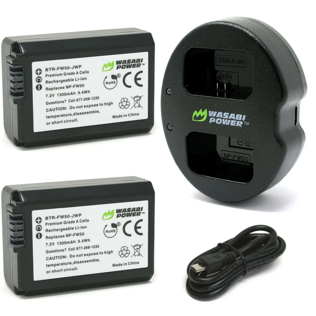 Fonte Dummy Battery Wassabi Power p/ bateria Sony FW-50