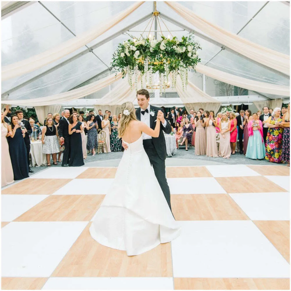 Dance Floor White and Natural Oak
