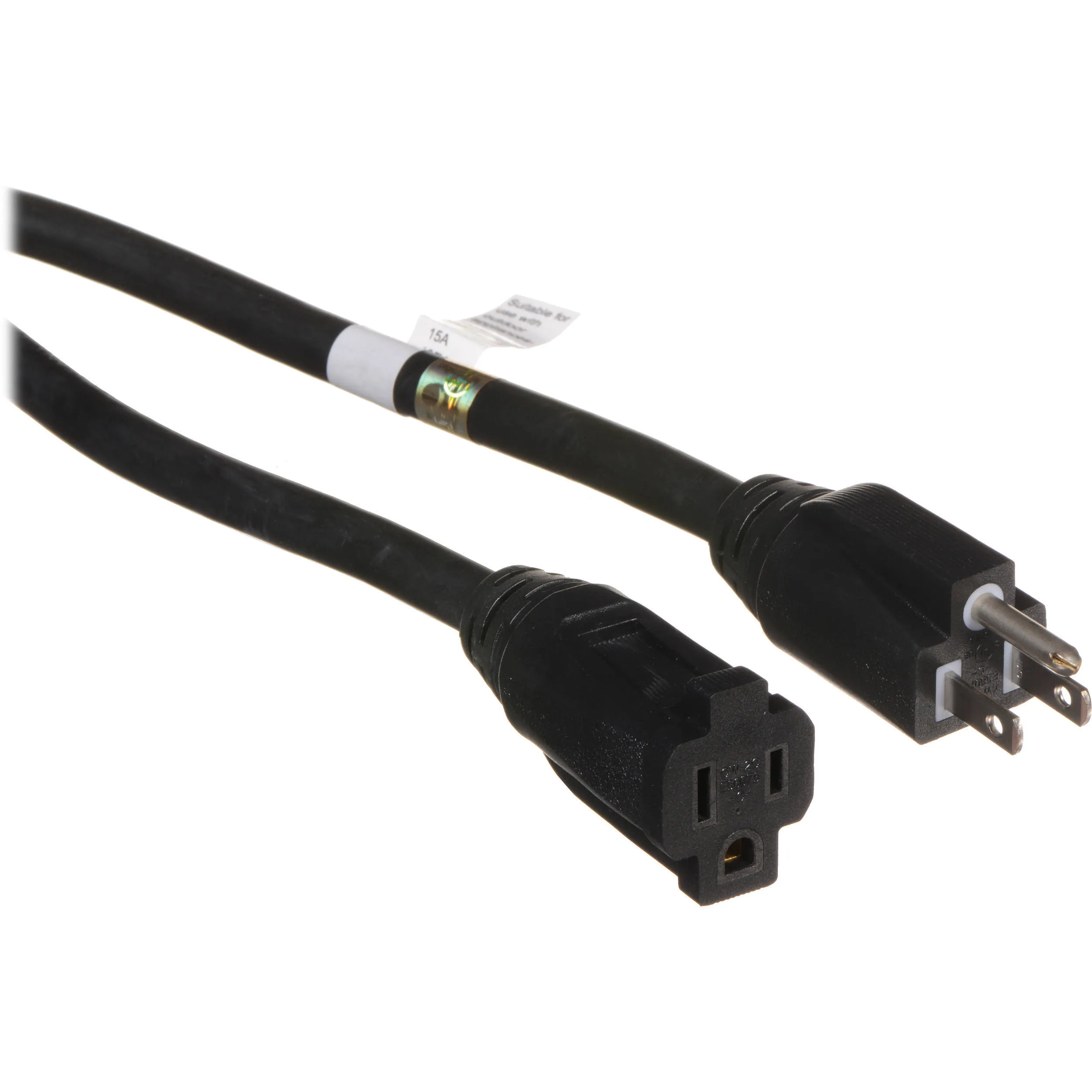50' Power Cord - 12AWG Black