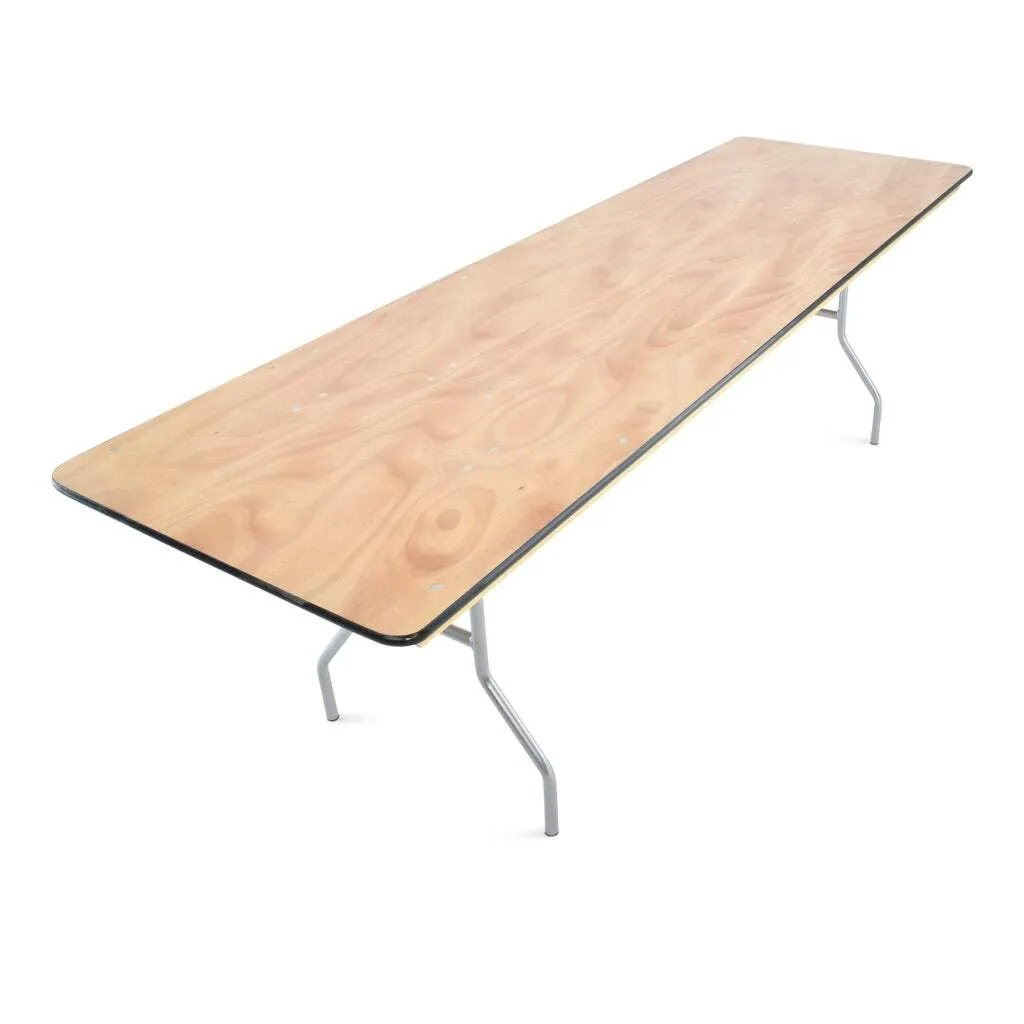 8x30 Wood Banquet Table