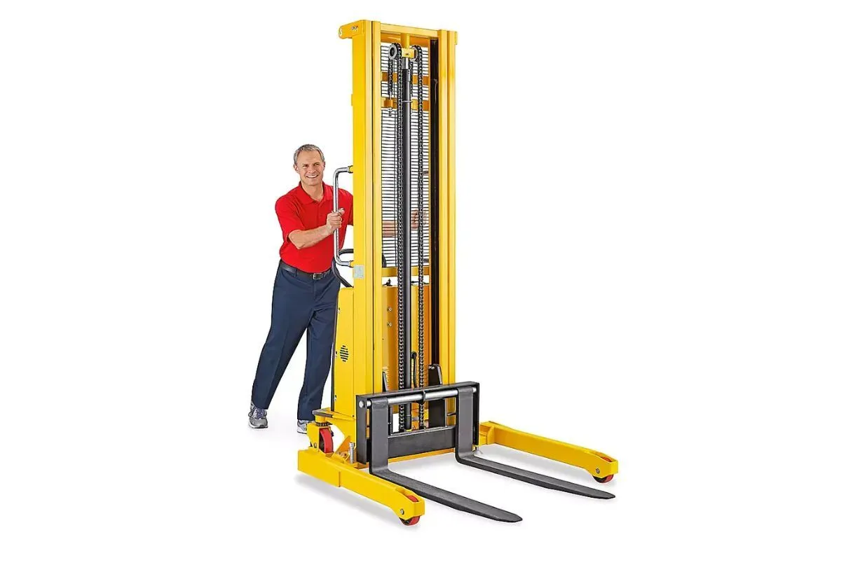 Semi-Electric Straddle Stacker - 137" Lift