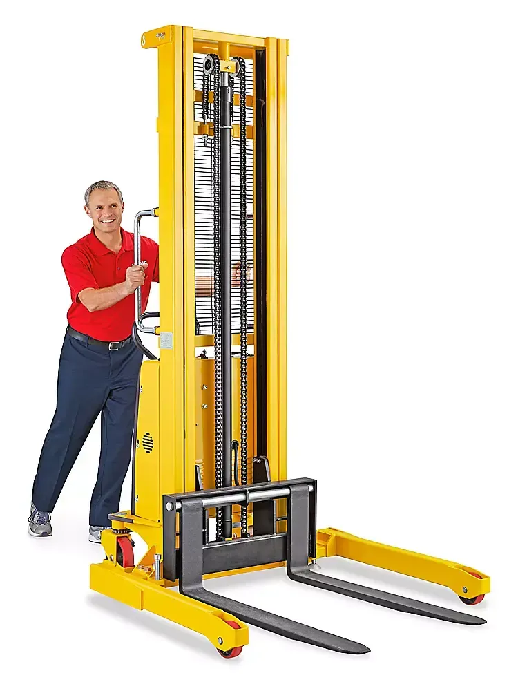 Semi-Electric Straddle Stacker - 137" Lift