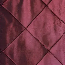 Burgundy Pintuck Satin Cloth Dinner Napkins, Wrinkle Resistant 17"X17"