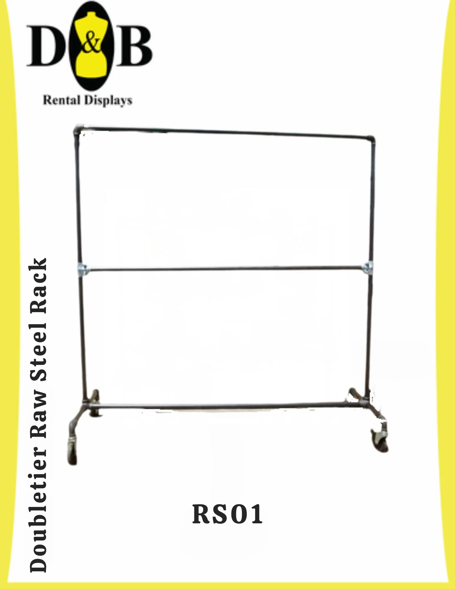 1 1/4″ Doubletier Raw Steel Rack (NYC)
