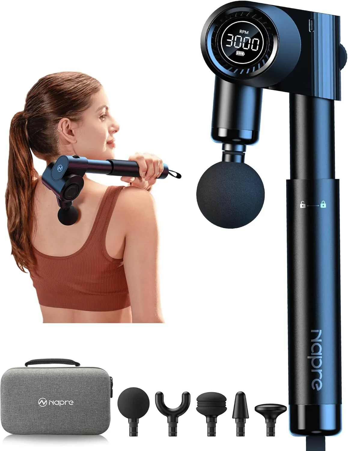 Foldable Massage Gun (LAS)
