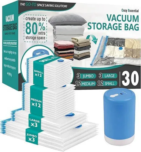 Vacuum Storge Bags with Electric Pump (30 Pack) (NYC)