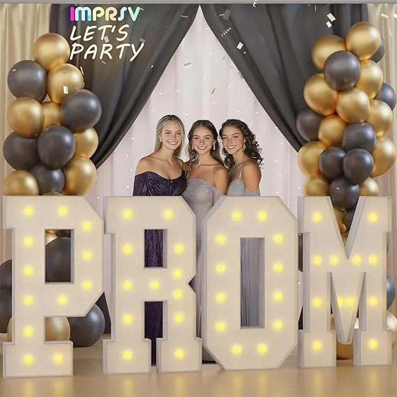 4FT PROM Marquee Letters for Prom Decorations (LAS)
