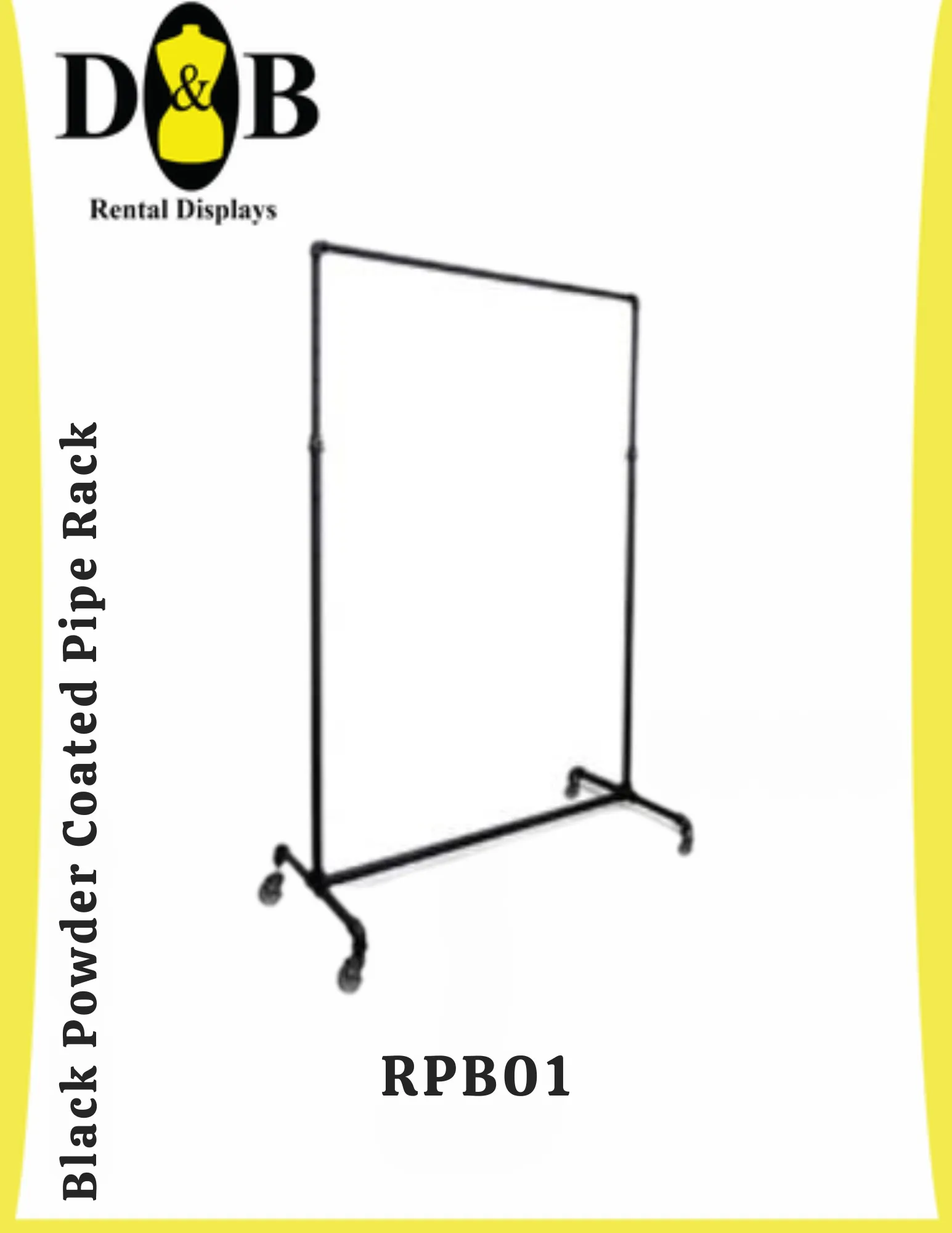Black Powder Coated Pipe Rack (NYC)