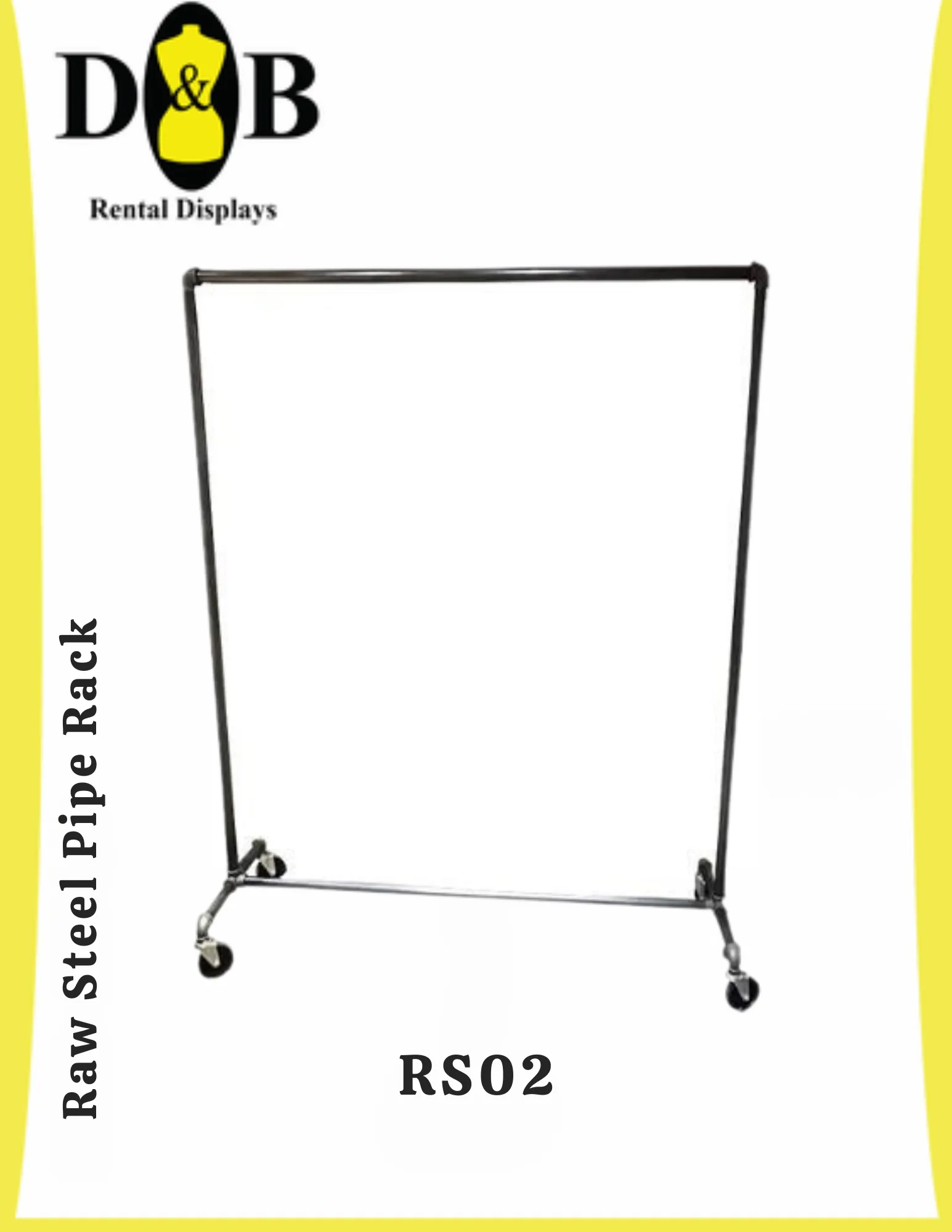 1 1/4″ Raw Steel Pipe Rack (NYC)