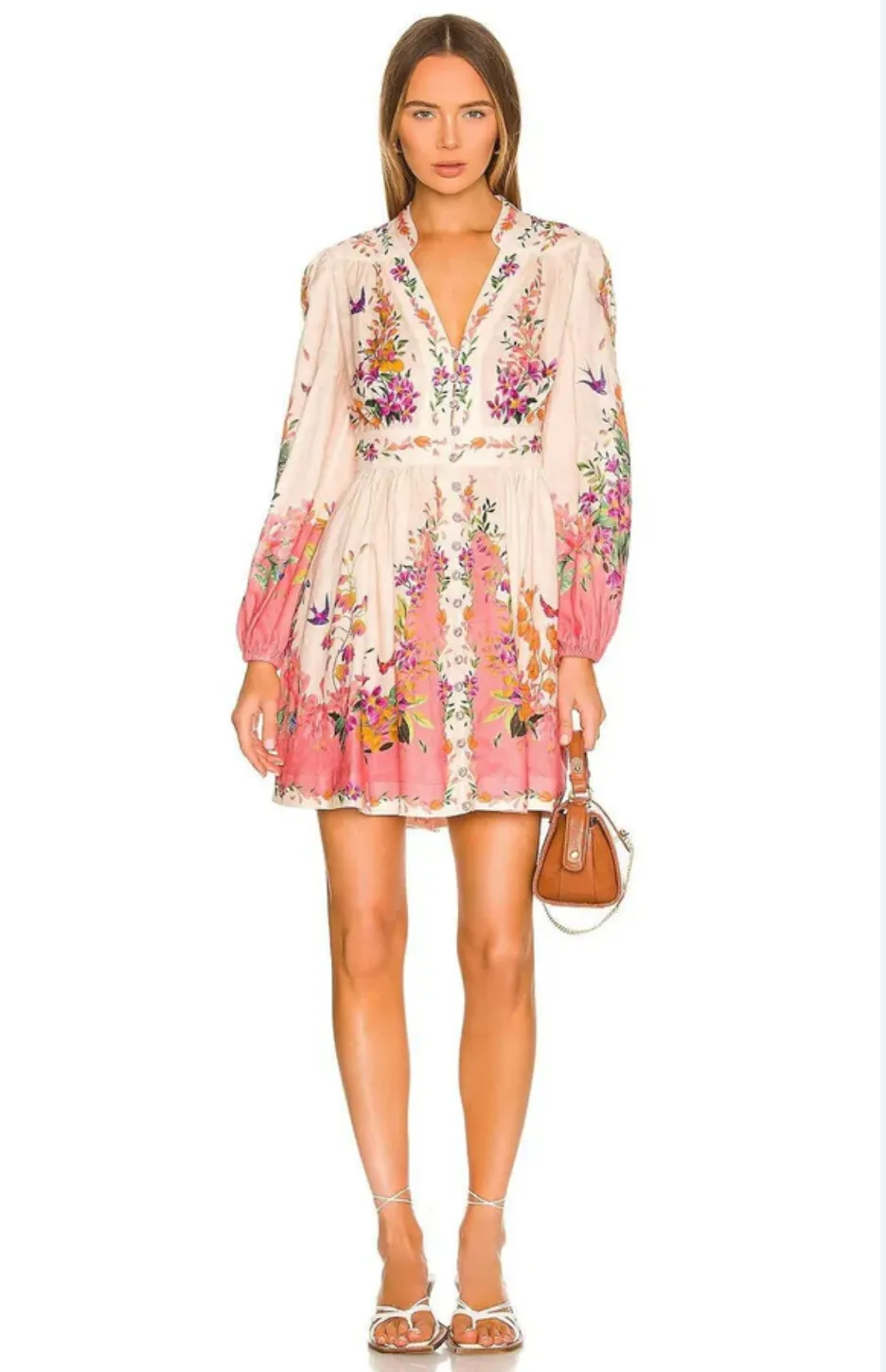Zimmermann: Tropicana Plunge Mini Dress