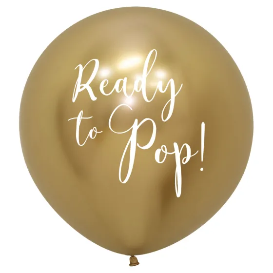 60cm Gold Ready To Pop Balloon (No Helium) 