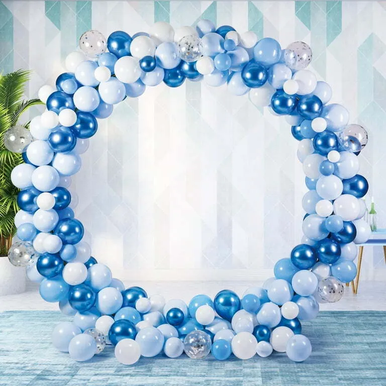 Round Golden Metal Balloon Arch