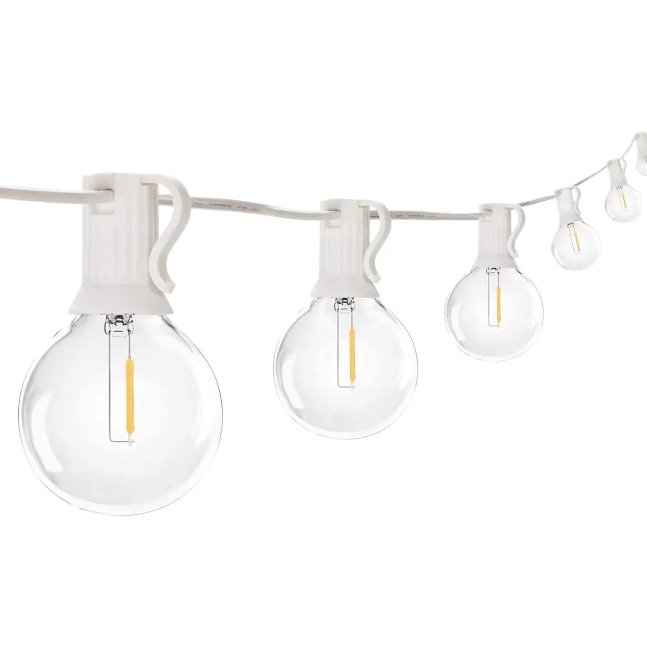 25' White Bistro String Lights