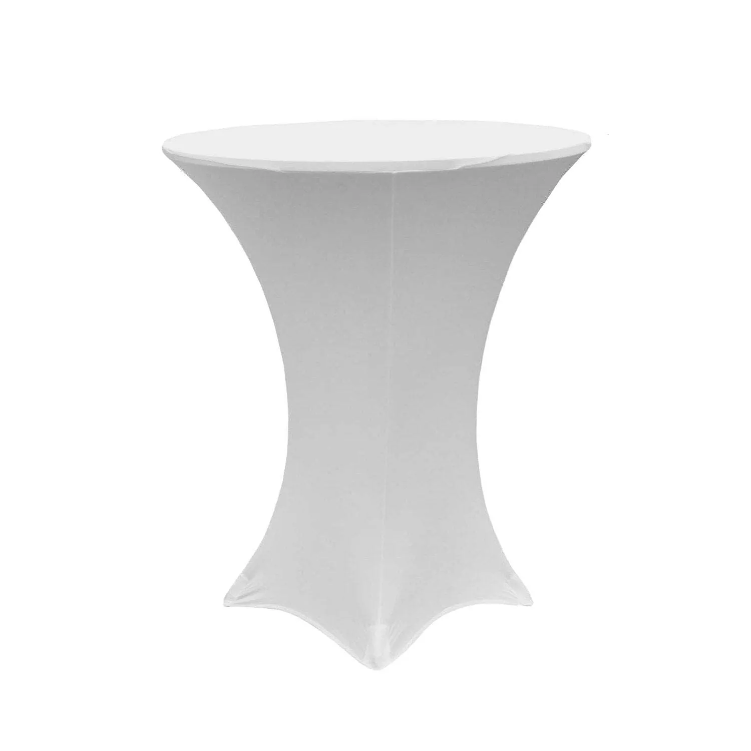 White Spandex Cocktail Table Cover