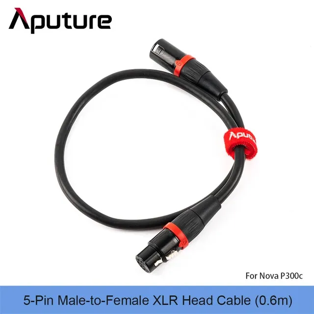 Aputure 5-Pin Male-to-Female XLR Head Cable (0.6m)