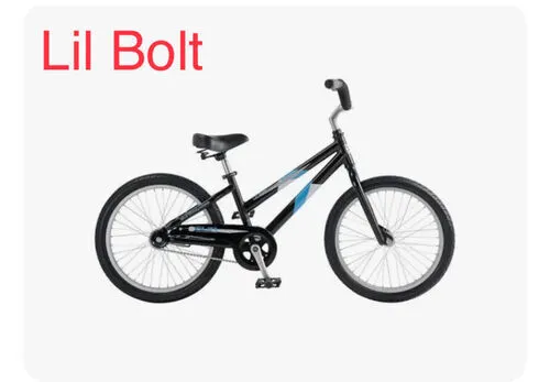 20 Inch Kids Bike - Lil Bolt / Smaller Kid 4-7