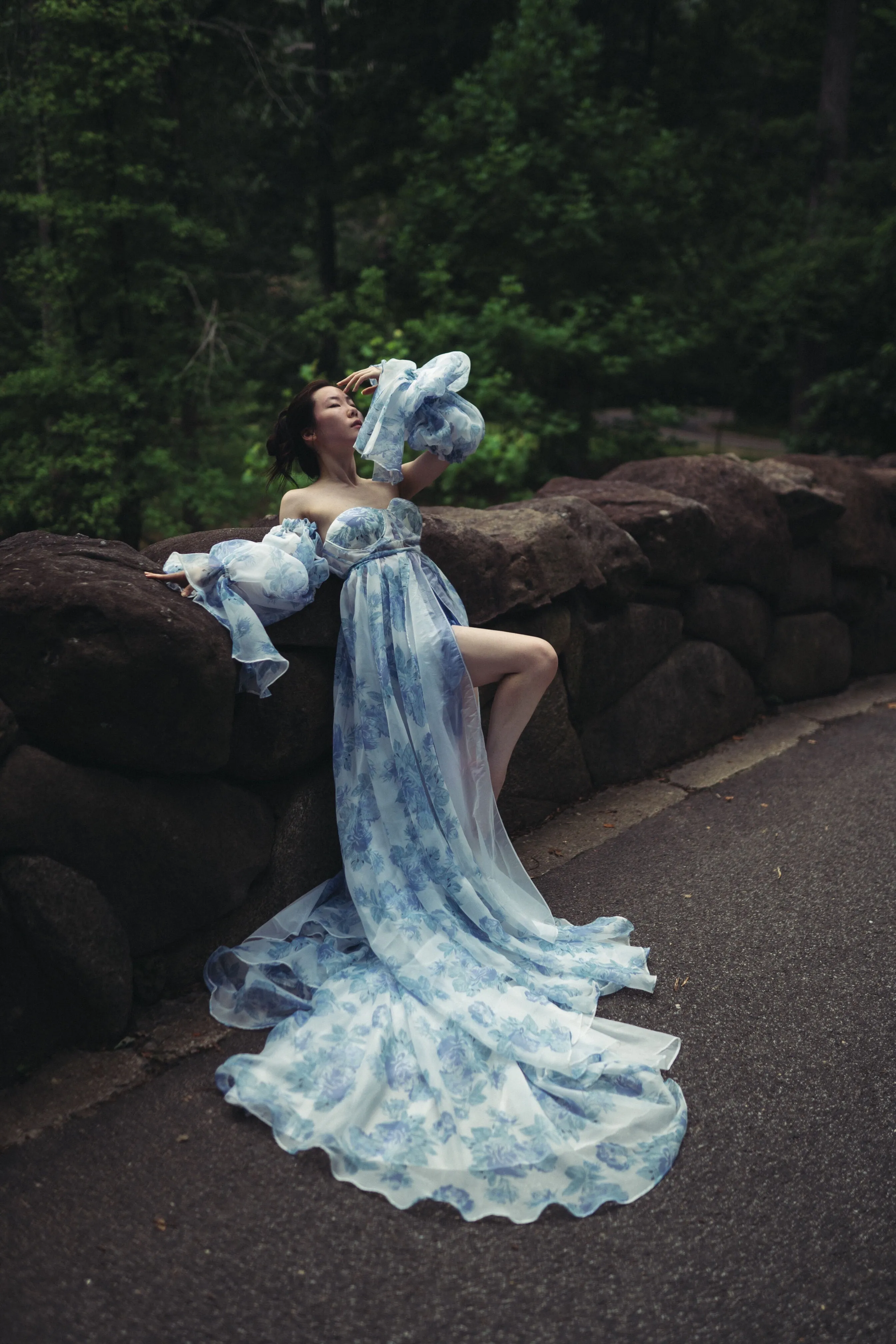 BLUE FLORAL DRESS