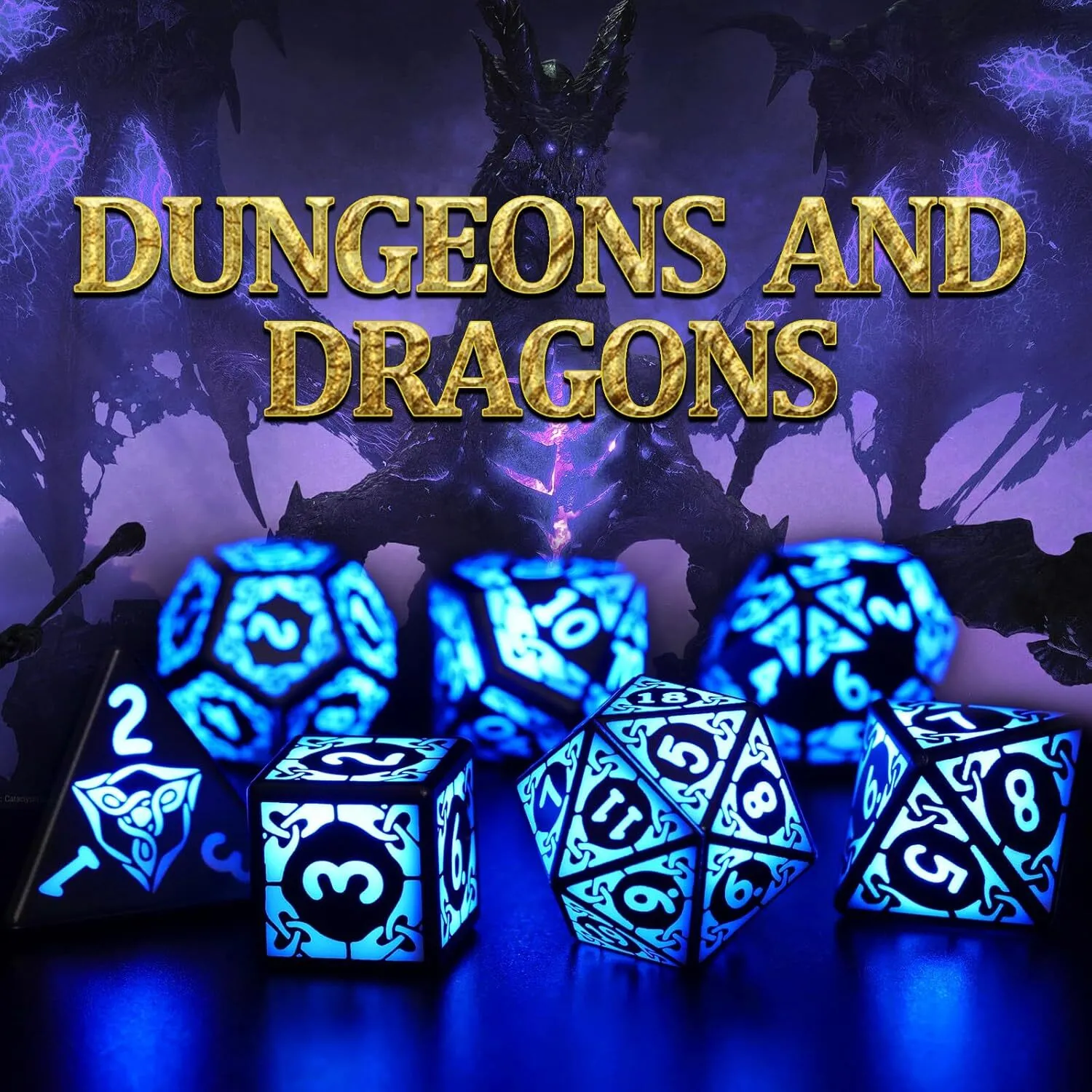D&D Rechargeable LED Light Up Dice Set