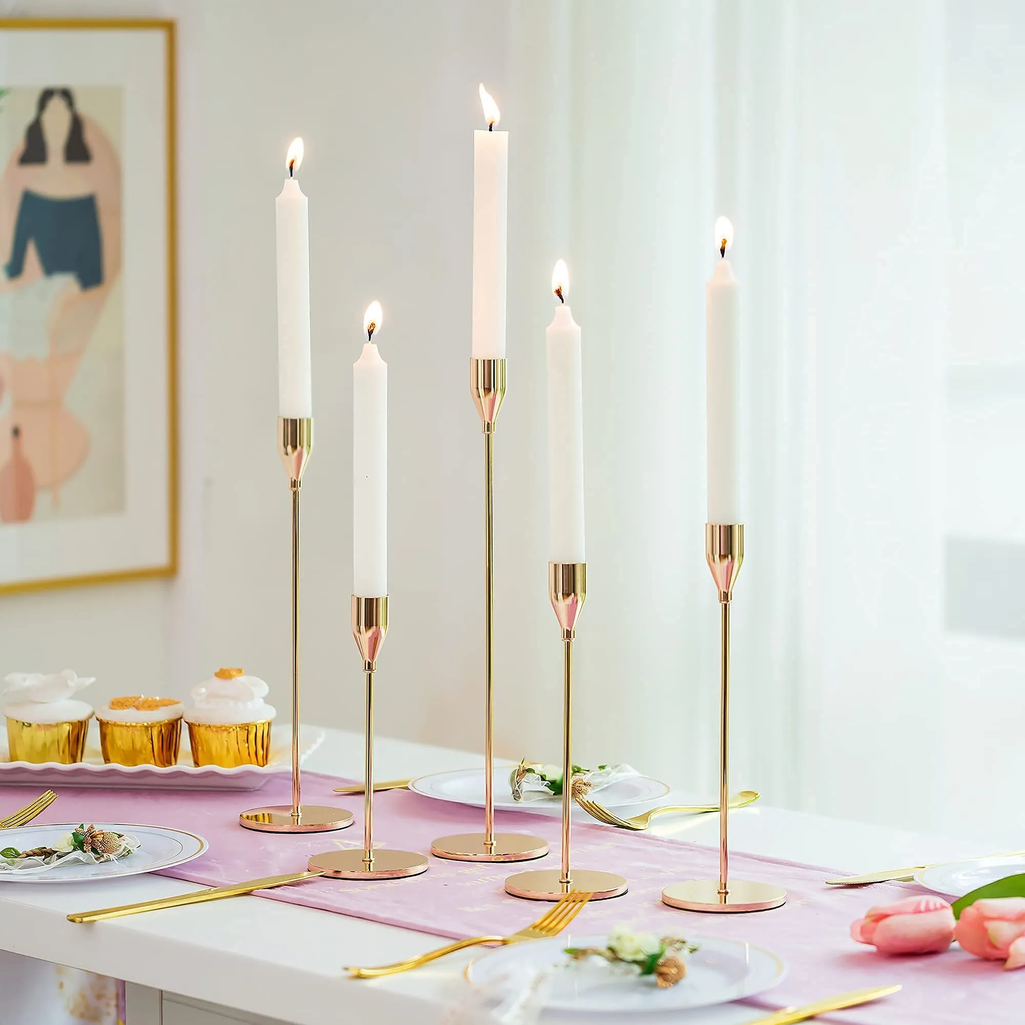 Gold Candle Holder