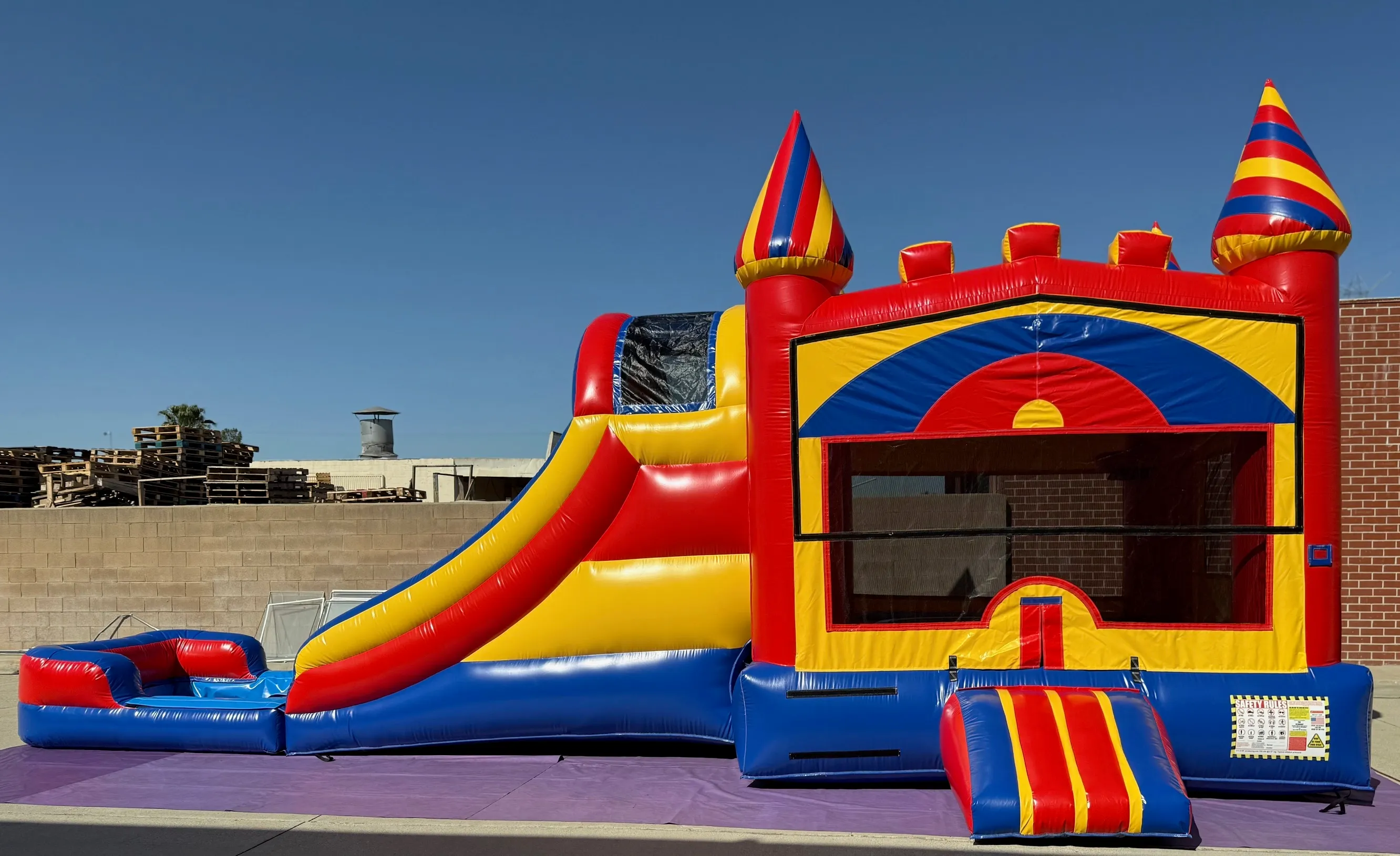 Colorful Castle Bounce House COMBO