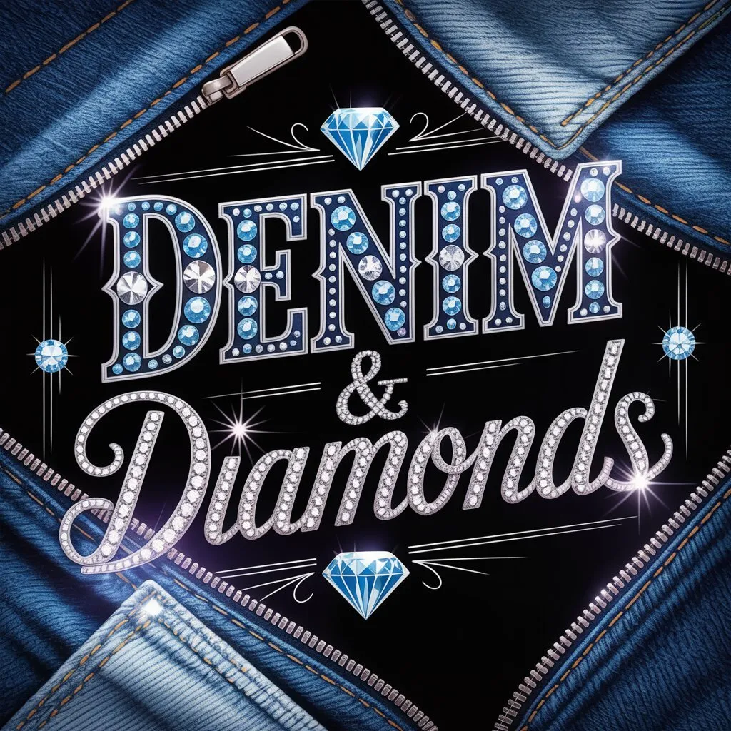  Denim & Diamonds Photo Backdrops 8x8ft (for rent)