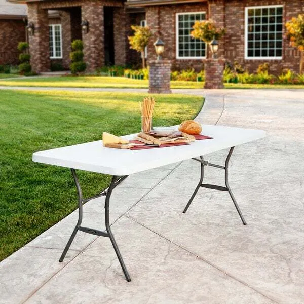 White 6ft folding table