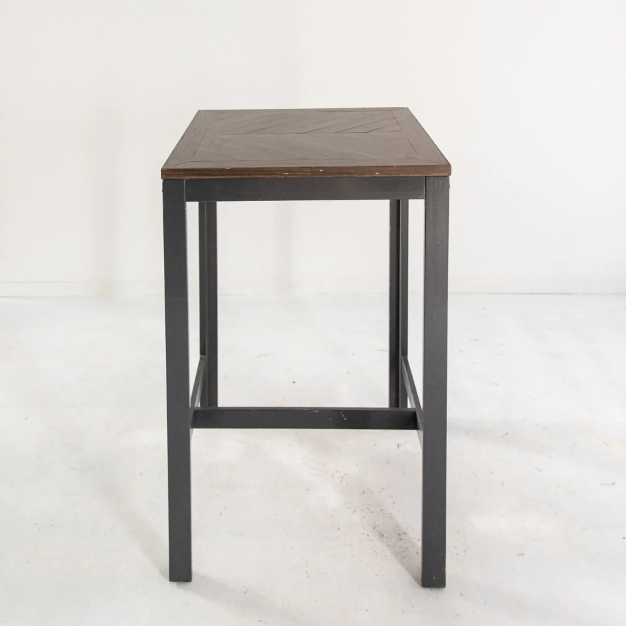 Dry Bar Table Herringbone Timber Top Gold Coast Wedding & Event Hire