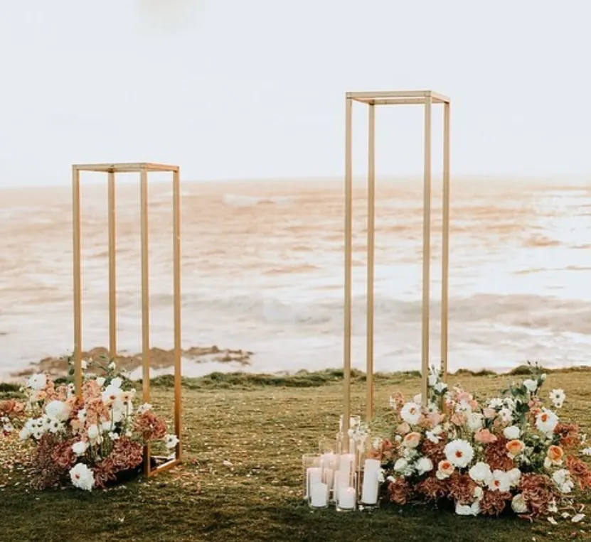wedding hire gold floral frames Gold Coast Wedding & Event Furniture Hire