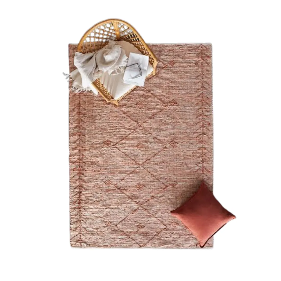 Leather & Cotton Terracotta Rug Gold Coast Wedding & Event Hire